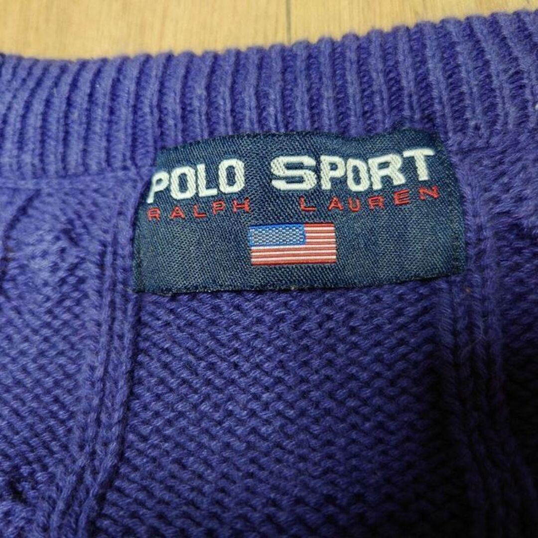 POLO RALPH LAUREN - 90s POLO SPORT 太ボーダー ケーブルニット POLO RALPH LAUREN - 90s POLO SPORT 太ボーダー ケーブルニット
