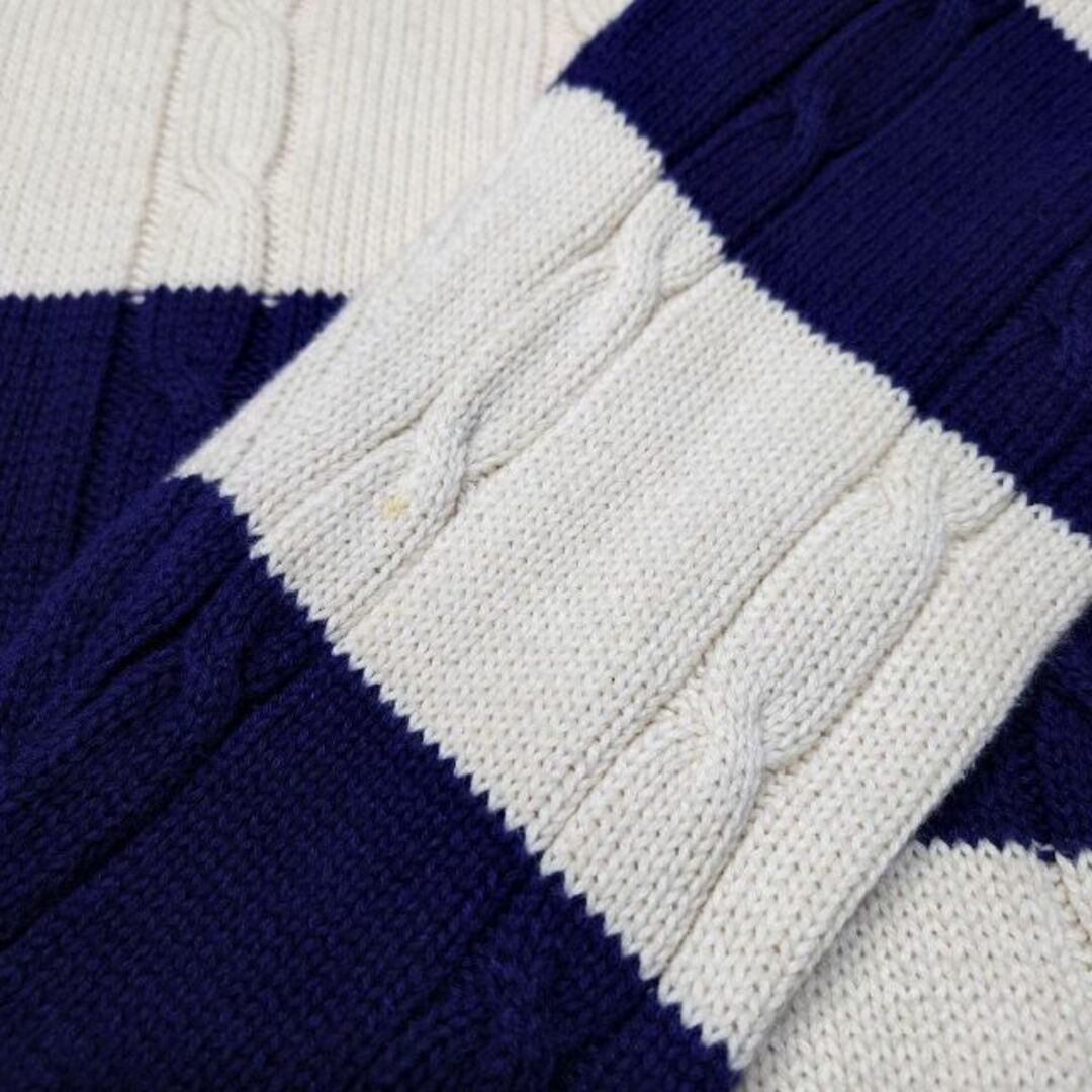POLO RALPH LAUREN - 90s POLO SPORT 太ボーダー ケーブルニット POLO RALPH LAUREN - 90s POLO SPORT 太ボーダー ケーブルニット