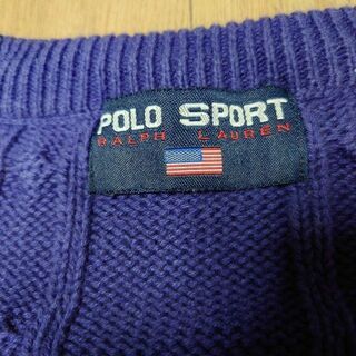 POLO RALPH LAUREN - 90s POLO SPORT 太ボーダー ケーブルニット