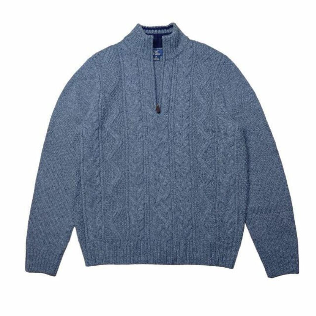 BROOKS BROTHERS ハーフジップケーブルニットセーター-