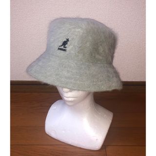 カンゴール(KANGOL)のM 美品 KANGOL ファーゴラ メトロハット ファー バケット グレー 灰(ハット)