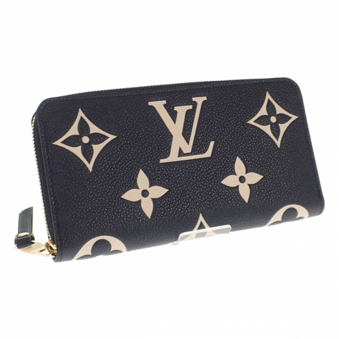 メンズ【Sランク】LOUIS VUITTON ルイヴィトン ジッピー・ウォレット 長財布 ラウンド財布 M80481 アンプラント ブラック ベージュ LVフラワー【ISEYA】