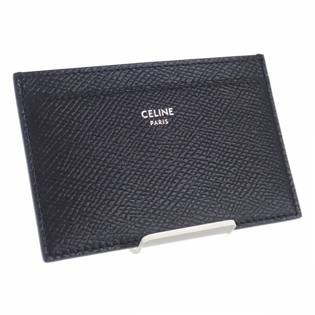 【SAランク】CELINE セリーヌ カードホルダー 10B703BEL.38SI  カードケース 名刺入れ グレインドカーフスキン レザー ブラック ユニセックス【ISEYA】