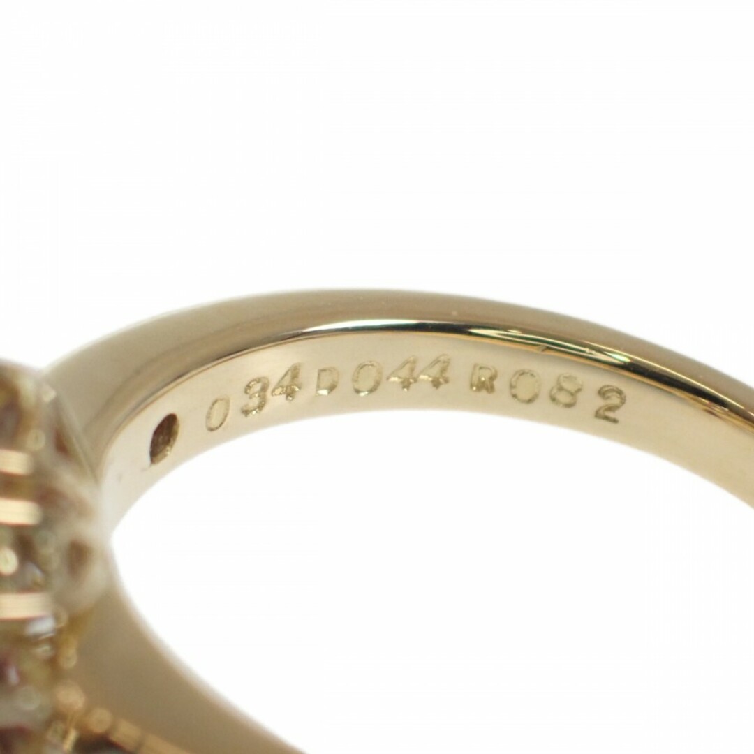 【Aランク】K18YG デザインリング 指輪 ダイヤモンド 0.34/0.44ct ルビー 0.82ct サイズ棒約14号 レディース ジュエリー アクセサリー【ISEYA】