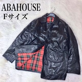 アバハウス(ABAHOUSE)のABAHOUSE 牛革 レザー ステンカラー ジャケット ブルゾン アウター(レザージャケット)