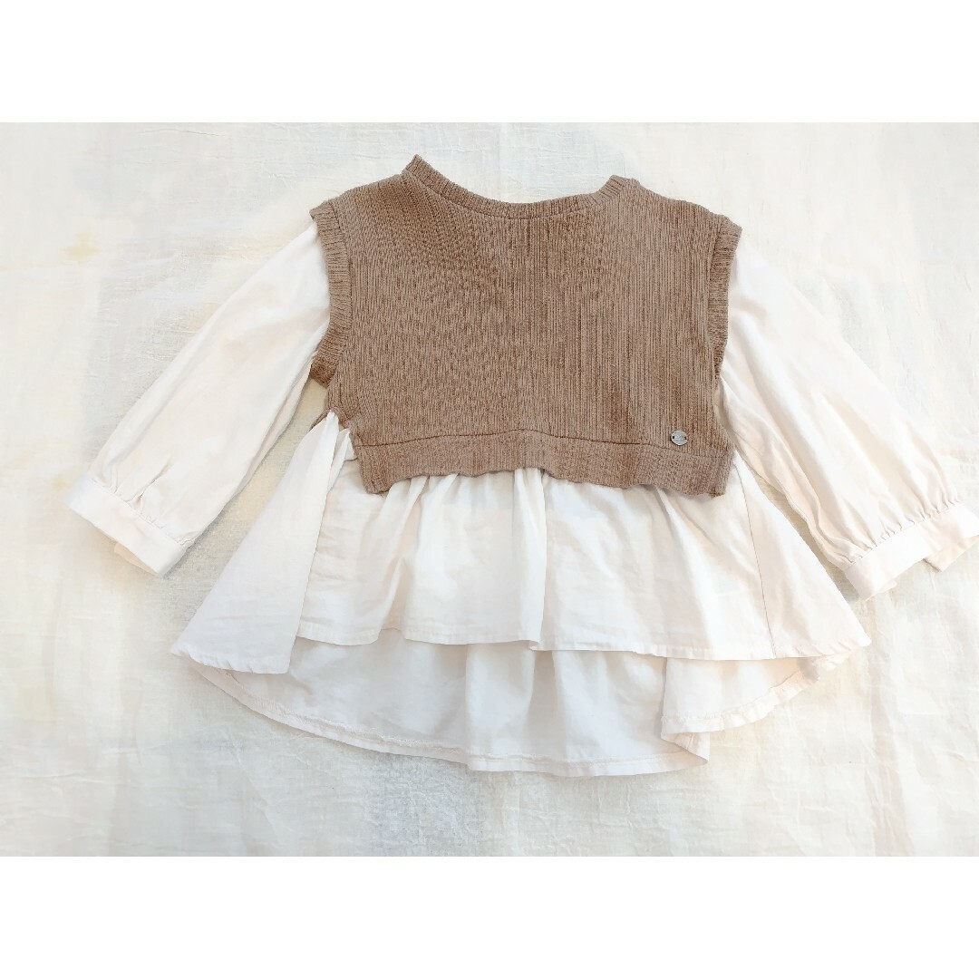 petit main(プティマイン)のプティマイン　ドッキングトップス　90 キッズ/ベビー/マタニティのキッズ服女の子用(90cm~)(ブラウス)の商品写真