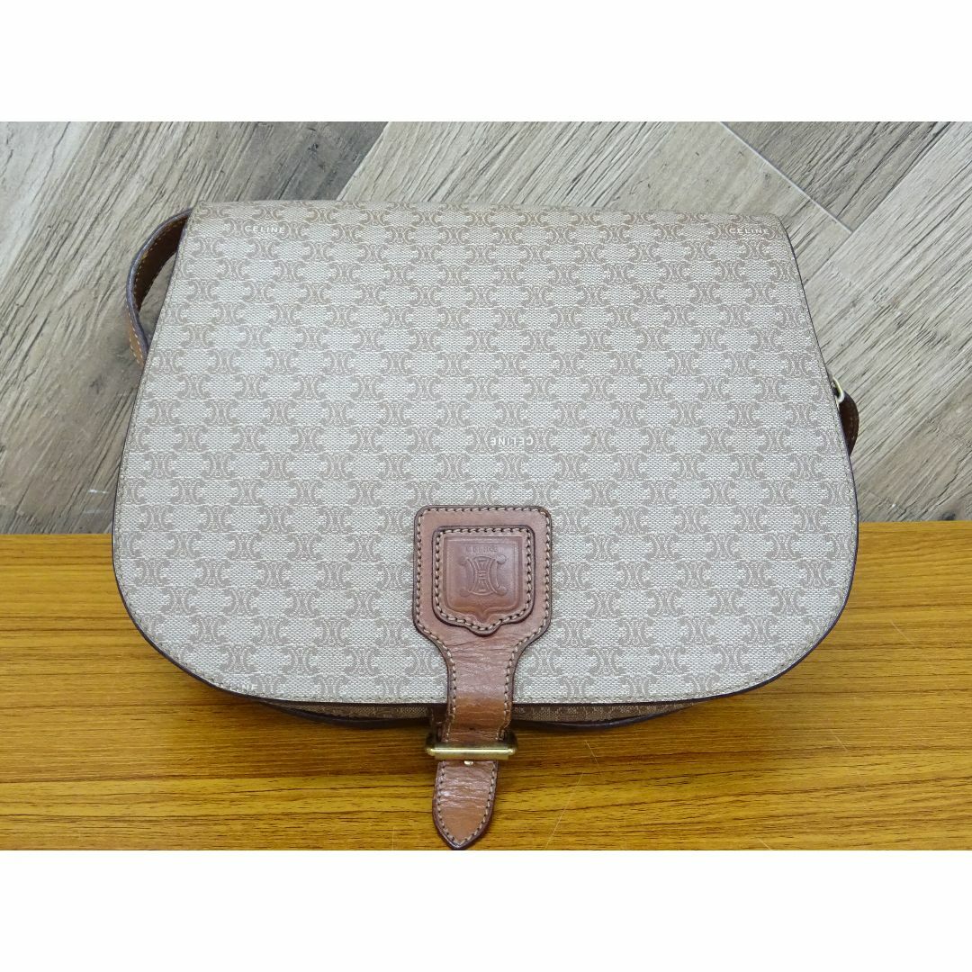 CELINE - K藤002/ CELINE マカダム PVC レザー ショルダーバッグ