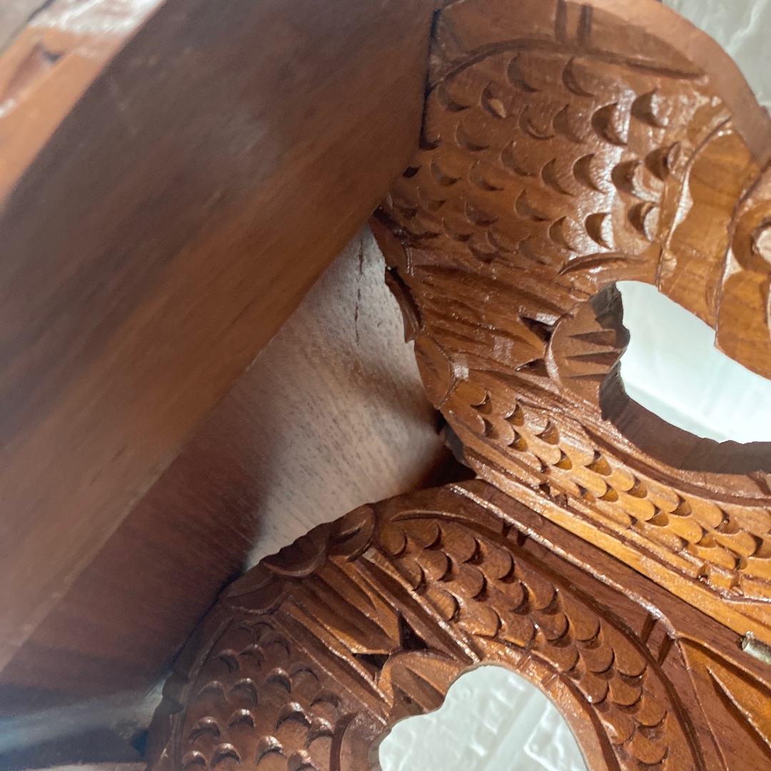 花台 台 サイドテーブル 丸テーブル アジアン インテリア 彫刻 4