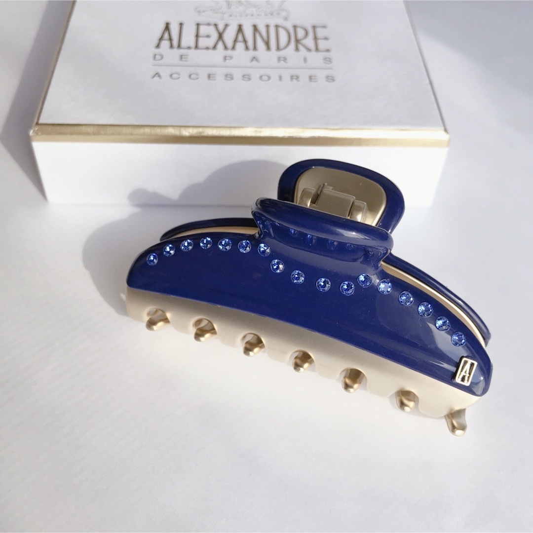 新品　M 青　ALEXANDRE DE PARIS ヘアクリップ ヴァンドーム | フリマアプリ ラクマ