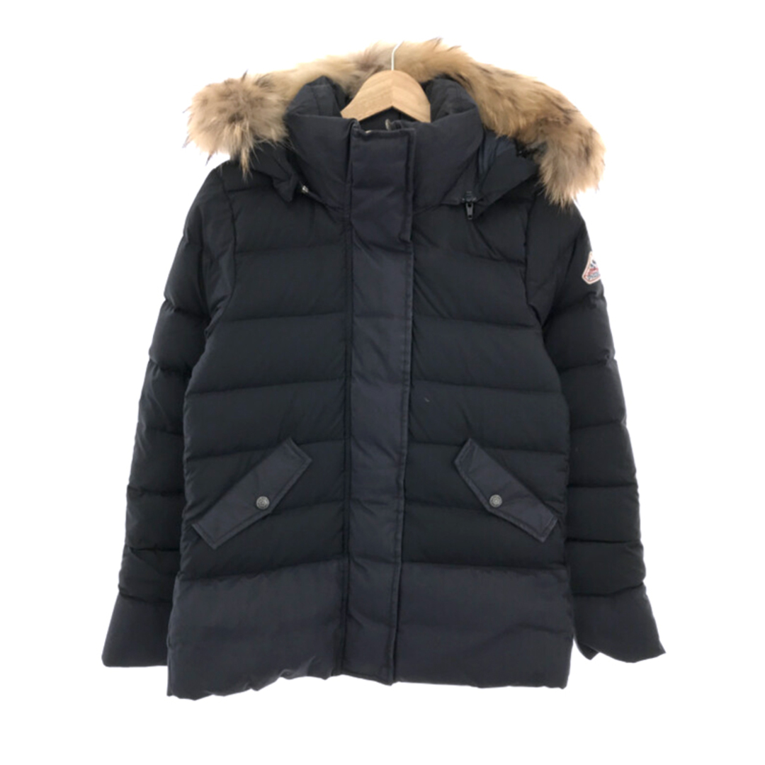 PYRENEX ピレネックス HALNY JACKET ファー付きダウンジャケット ネイビー 36