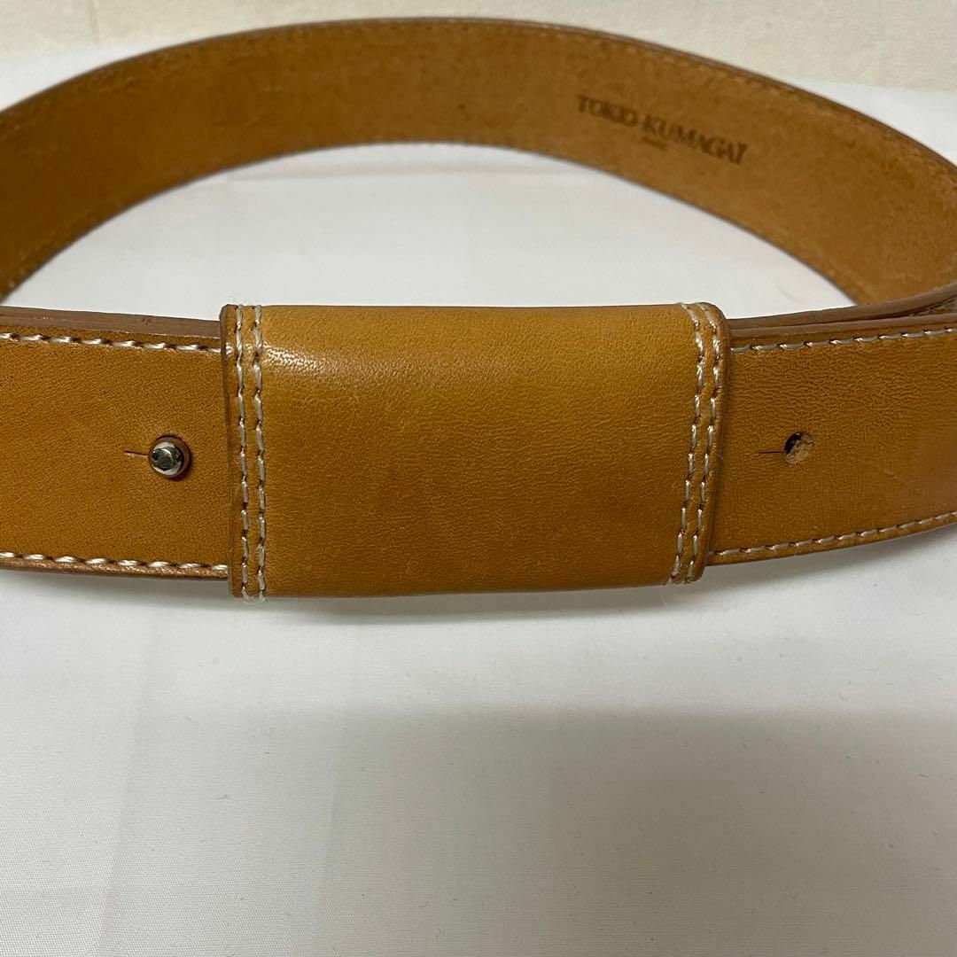伝説の天才デザイナー!!TOKIO KUMAGAI レザーベルト キャメル 美品