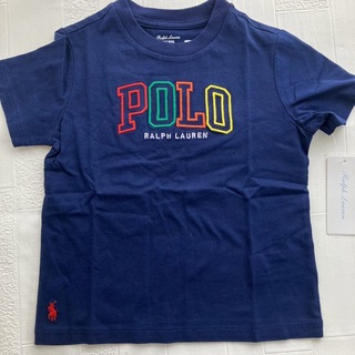 ラルフローレン(Ralph Lauren)の12m80cm    ラルフローレン  半袖　紺　カラフルPOLOロゴ　Tシャツ(Ｔシャツ)