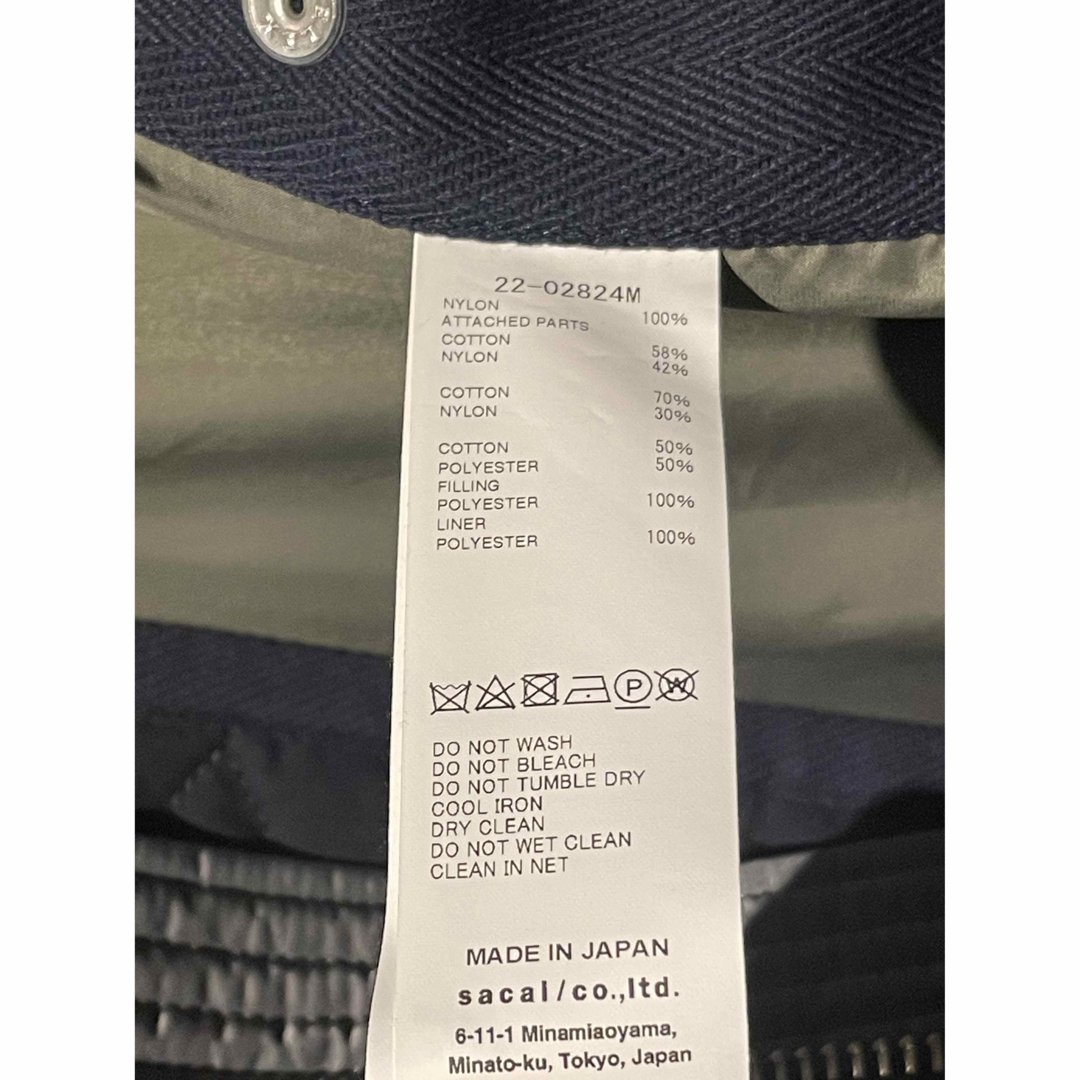 sacai(サカイ)の22aw sacai サカイ Nylon Twill Mix Blouson メンズのジャケット/アウター(ブルゾン)の商品写真