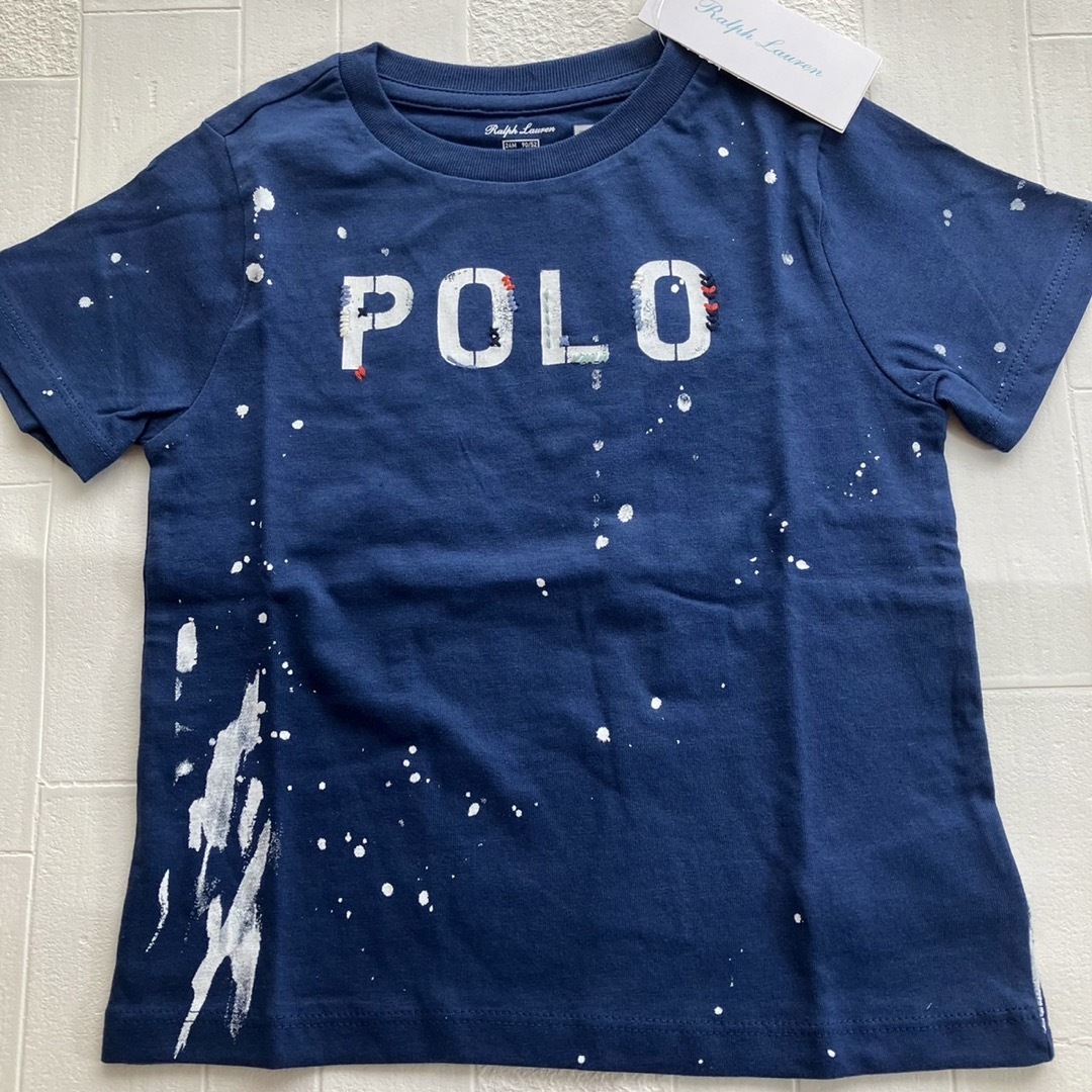 Ralph Lauren(ラルフローレン)の24m90cm   ラルフローレン  半袖　ペイント　ロゴt キッズ/ベビー/マタニティのキッズ服男の子用(90cm~)(Tシャツ/カットソー)の商品写真