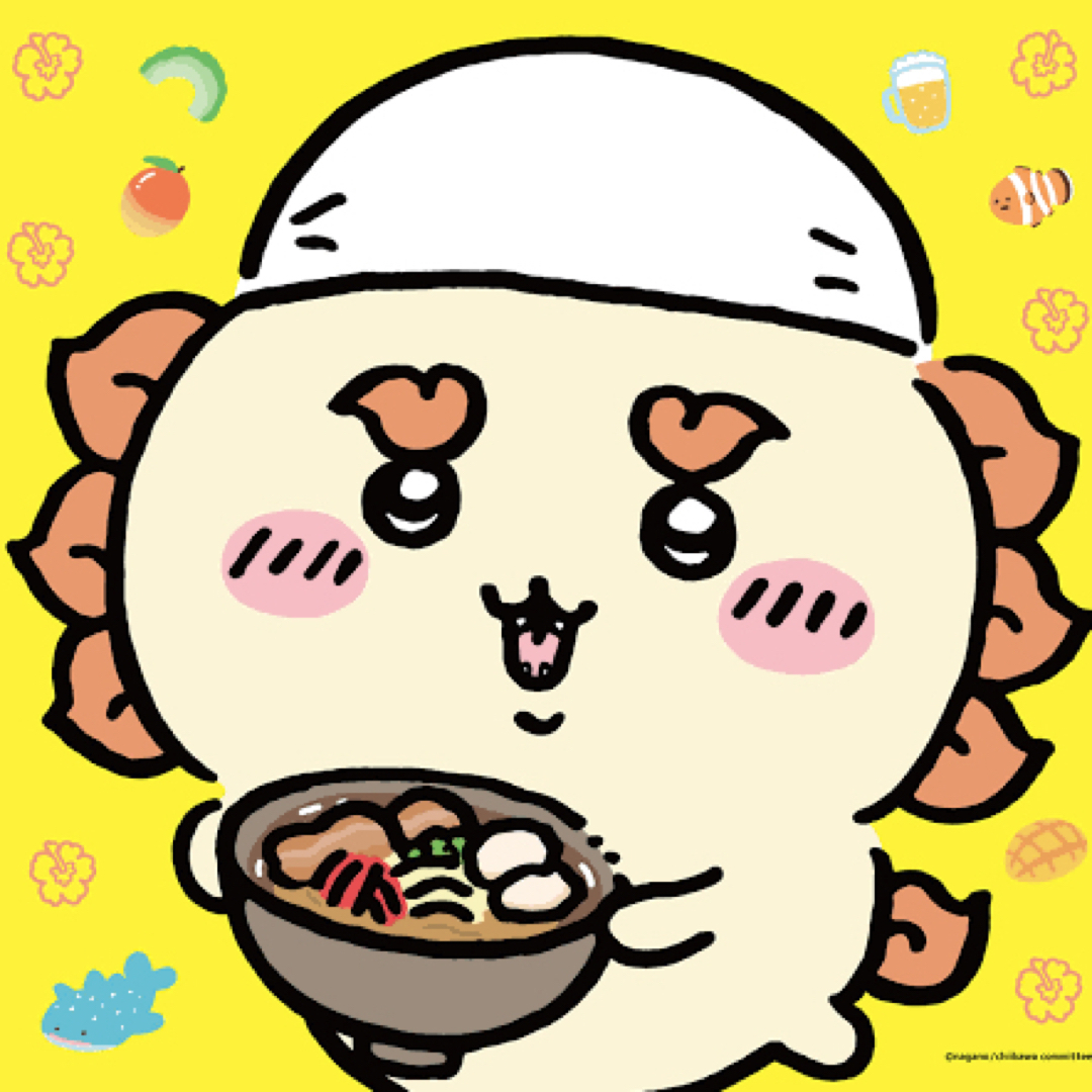 【おまけ付】ちいかわ 沖縄限定 シーサー祭りソーキそば ちいかわ あうんシーサー