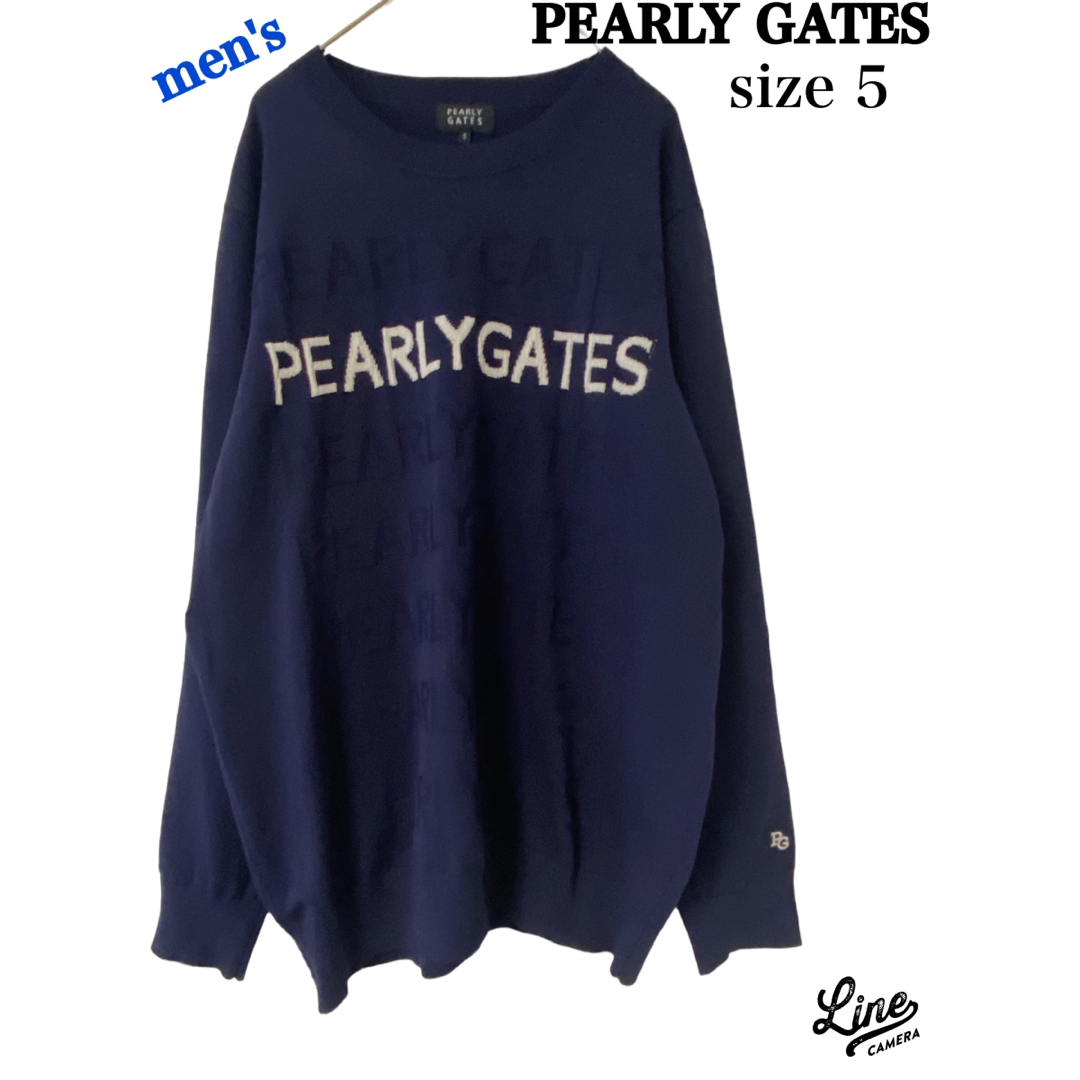 パーリーゲイツ PEARLY GATES 袖ニコ柄セーター