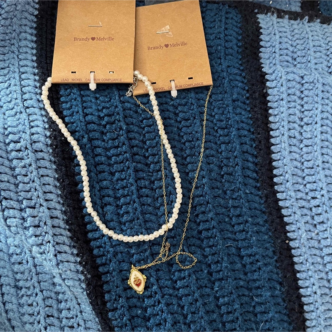 Brandy Melville(ブランディーメルビル)のBrandy Melville BTS 着用　ネックレス セット レディースのアクセサリー(ネックレス)の商品写真