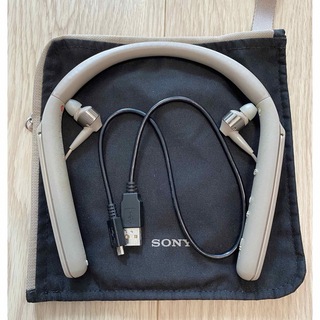 ソニー(SONY)のSONY WI-1000X ワイヤレスイヤホン シャンパンゴールド(ヘッドフォン/イヤフォン)