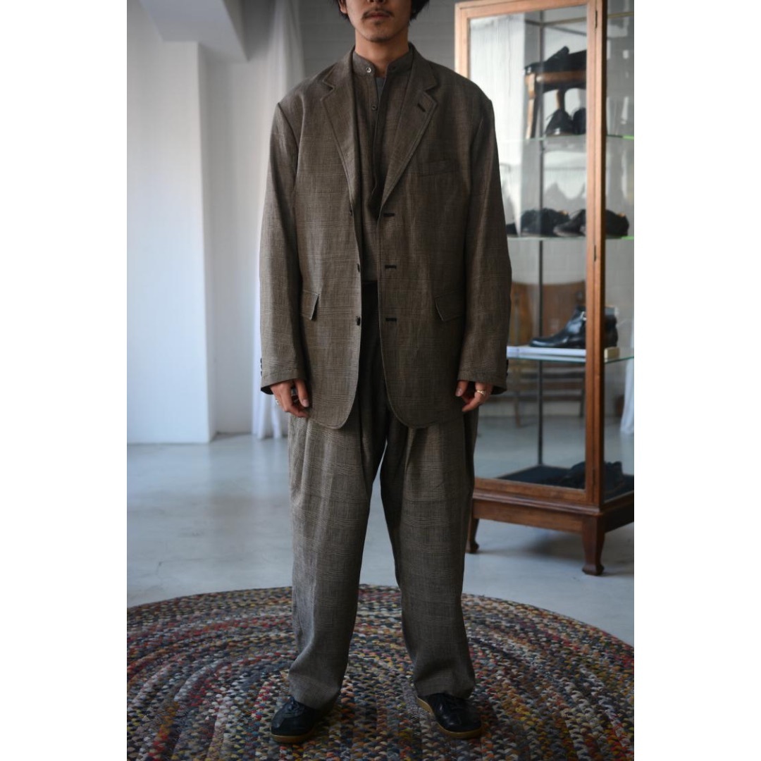 セブンバイセブン linen polyester tuck pants