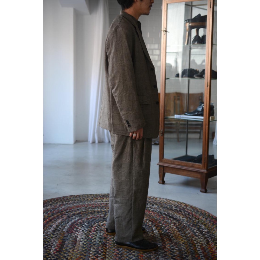 セブンバイセブン SEVEN BY SEVEN 22SS 800-2140024 TUCK PANTS LINEN RAYOＮ リネン 麻 レーヨン 2タック ドローコード イージー パンツ ベージュ系 S