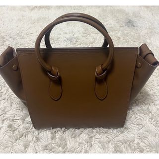 希少 美品 CELINE セリーヌ タイハンドバッグ レザー ブラウン×ピンク