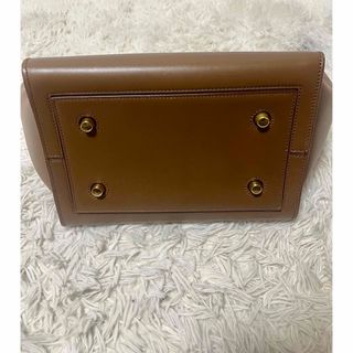 希少 美品 CELINE セリーヌ タイハンドバッグ レザー ブラウン×ピンク