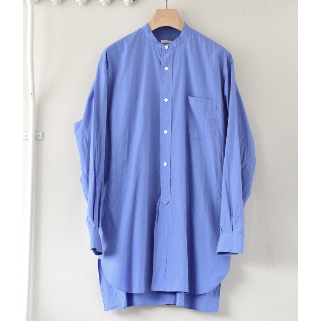COMOLI - コモリ バンドカラーシャツ サイズ3 サックスの通販 by salo