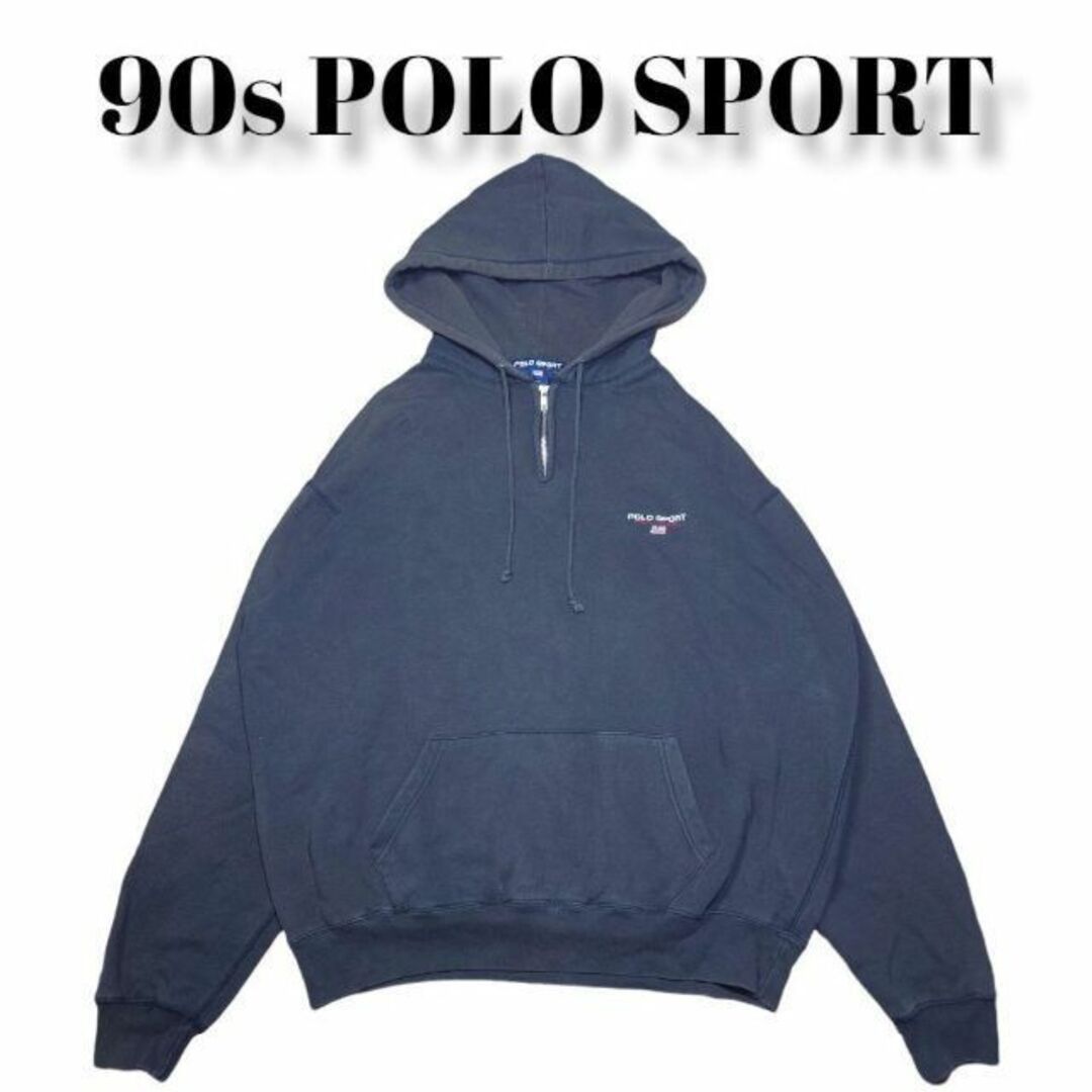 Ralph Lauren - 90sPOLO SPORTS ハーフジップ スウェット パーカー