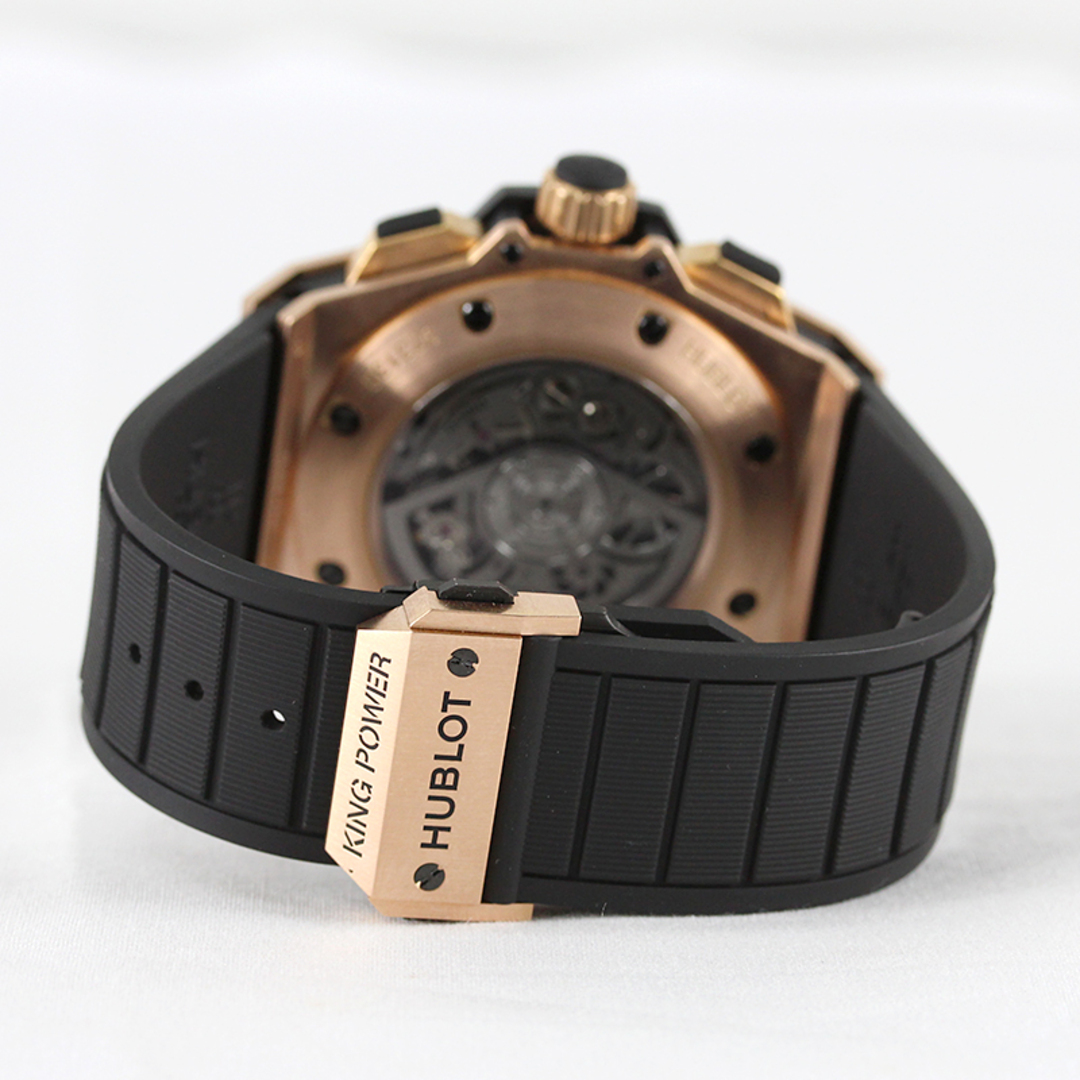 ウブロ HUBLOT キングパワー ウニコ キングゴールド 701.OQ.0180.RX シルバー キングゴールド K18PG/純正Dバックル  純正ラバーベルト 自動巻き メンズ 腕時計