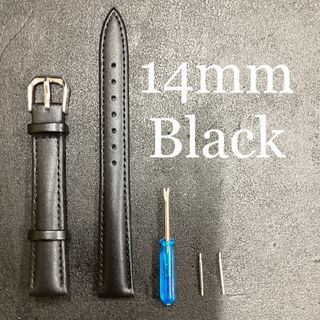 14mm ステッチタイプ 腕時計ベルト（系ベルト／バックル）(レザーベルト)