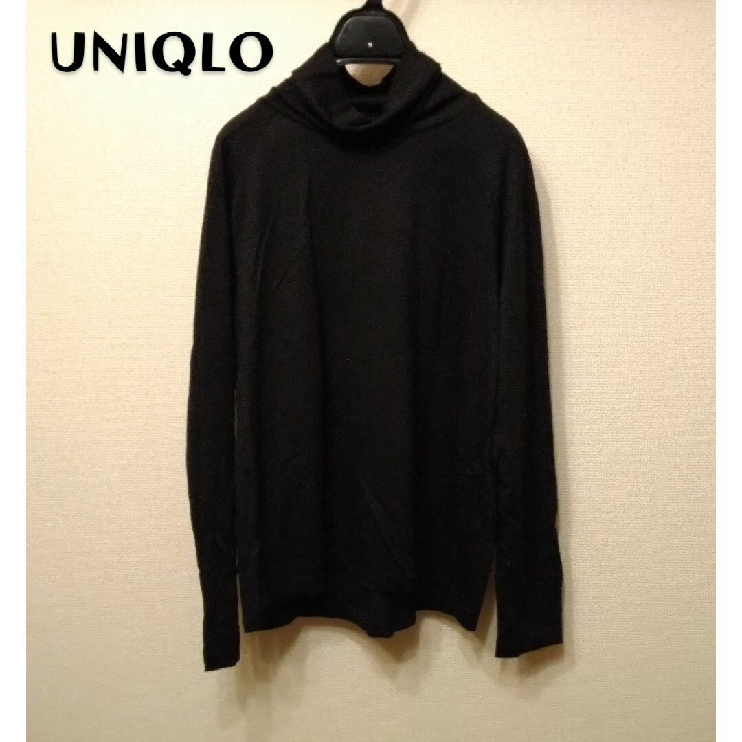 UNIQLO(ユニクロ)のUNIQLO　毛混薄手タートルネックトップス レディースのトップス(カットソー(長袖/七分))の商品写真
