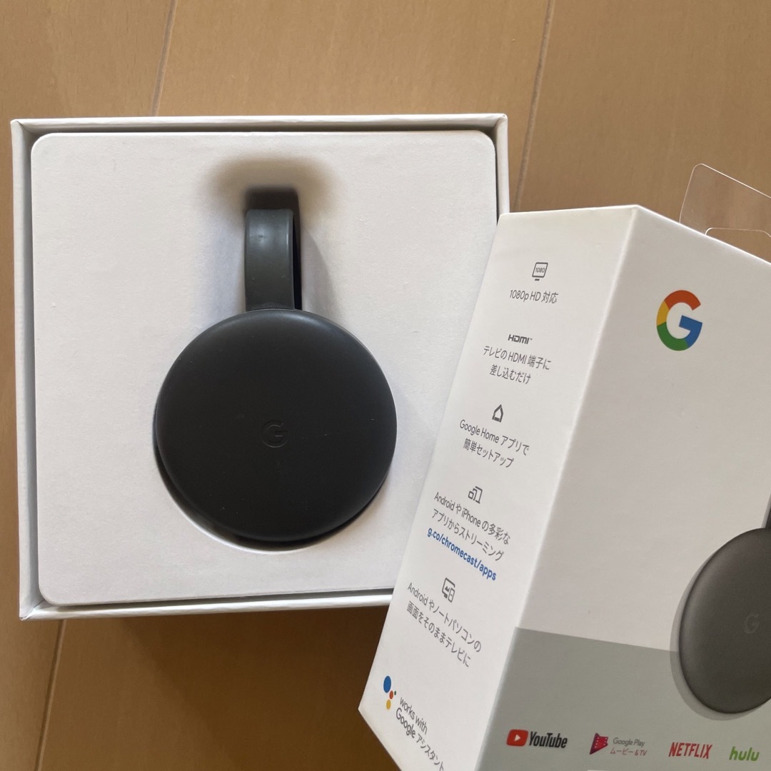 Google(グーグル)のGoogle Chromecast スマホ/家電/カメラのテレビ/映像機器(映像用ケーブル)の商品写真