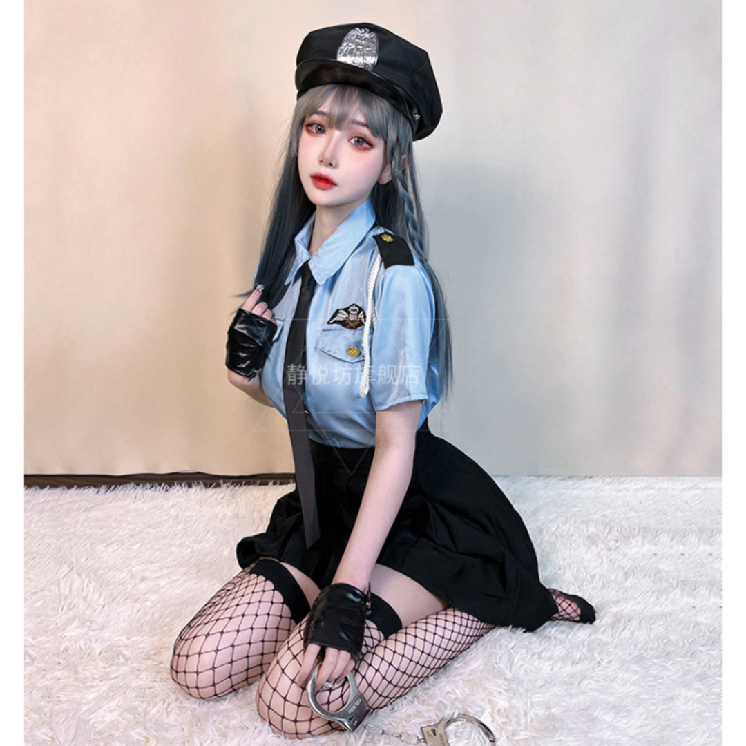 ハロウィンコスチューム婦人警官コスプレ衣装ナイトクラブバー警察DS制服魅力的なセ 2