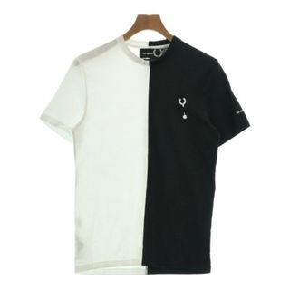 ラフシモンズ(RAF SIMONS)のRAF SIMONS ラフシモンズ Tシャツ・カットソー S 白x黒 【古着】【中古】(Tシャツ/カットソー(半袖/袖なし))