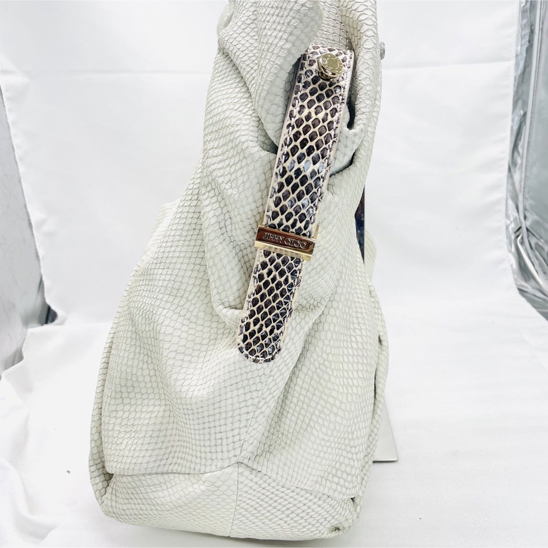 希少 JIMMY CHOO ジミーチュウ ハンドバッグ トートバッグ パイソン