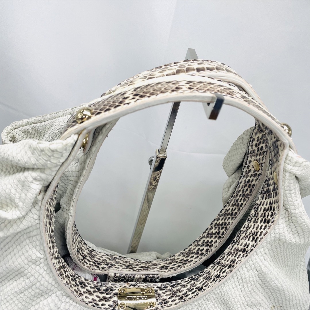 希少 JIMMY CHOO ジミーチュウ ハンドバッグ トートバッグ パイソン