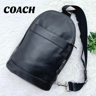 コーチ(COACH)の美品 COACH コーチ ボディーバッグ レザー ロゴ型押し F54770(ボディーバッグ)