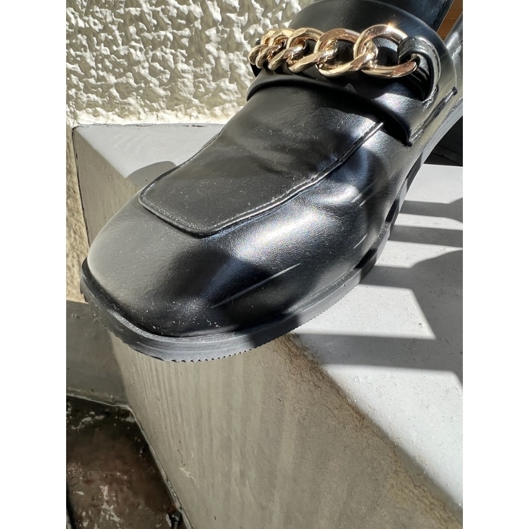 HARUTA(ハルタ)の【Juze×HARUTA】チェーンビットヒールローファ レディースの靴/シューズ(ローファー/革靴)の商品写真