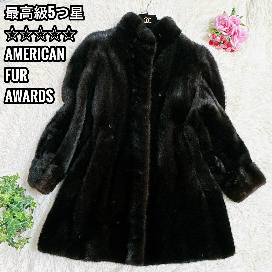 最高級5つ星☆AMERICAN FUR AWARDS ロングコート ミンク 毛皮レディース