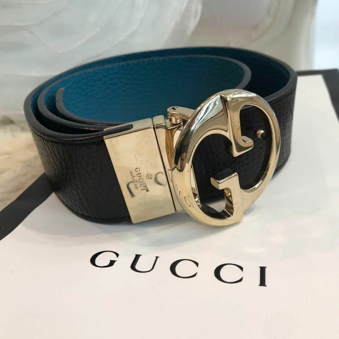 GUCCI インターロッキングG リバーシブル ベルト レディース 75・30-