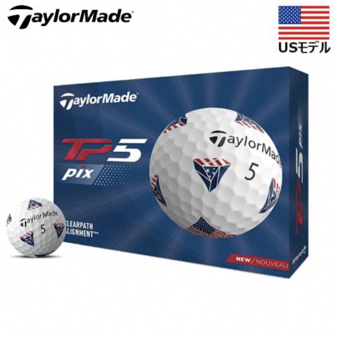 テーラーメイド ゴルフボール New TP5 Pix  USA モデル
