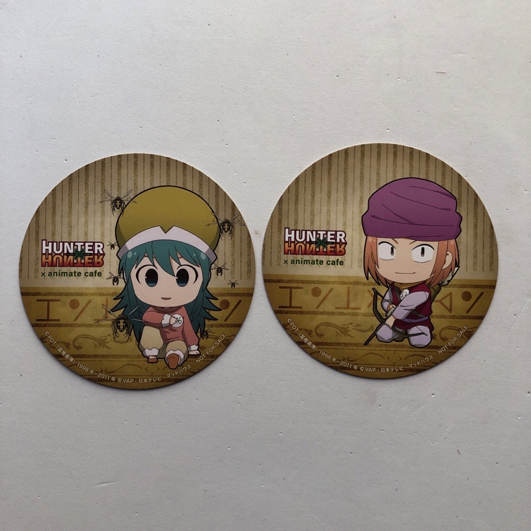 ハンターハンター ポックル ポンズ コースター アニメイトカフェ 2枚セット エンタメ/ホビーのアニメグッズ(その他)の商品写真