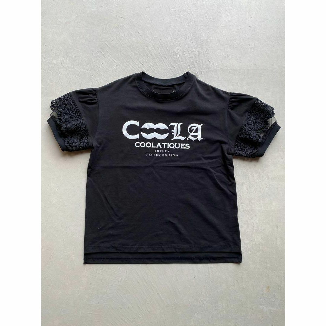 《COOLA》クーラ ロゴプリントTシャツ ブラック (f721)
