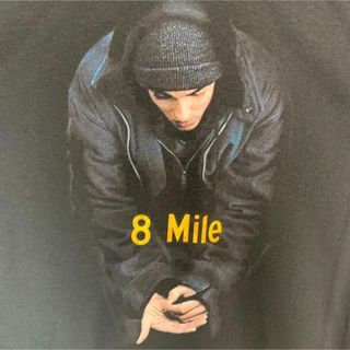 セールeminemエミネムL黒Tシャツラップティー8mileシネマムービー映画(Tシャツ/カットソー(半袖/袖なし))