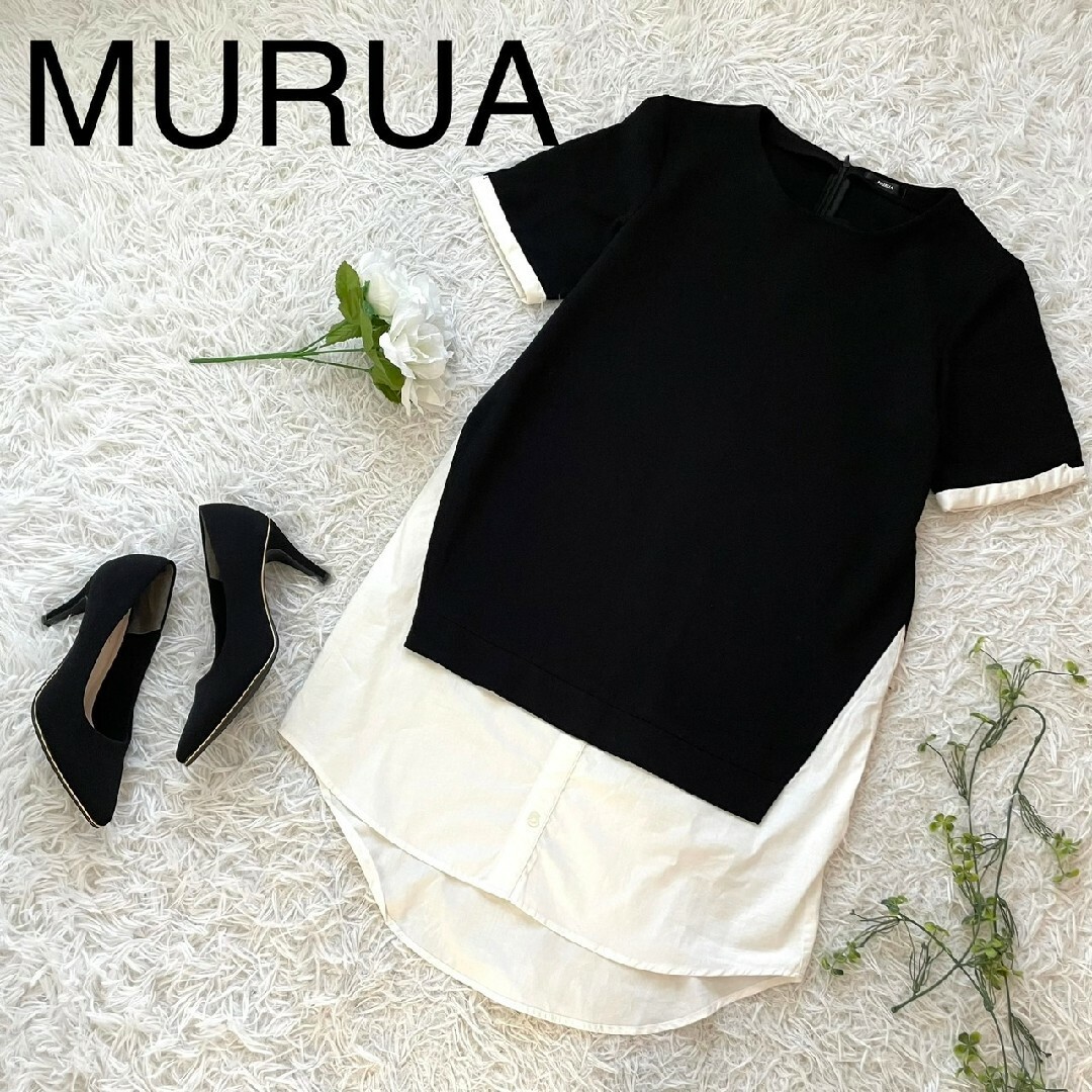 MURUA ムルーア シャツワンピース 半袖レディース