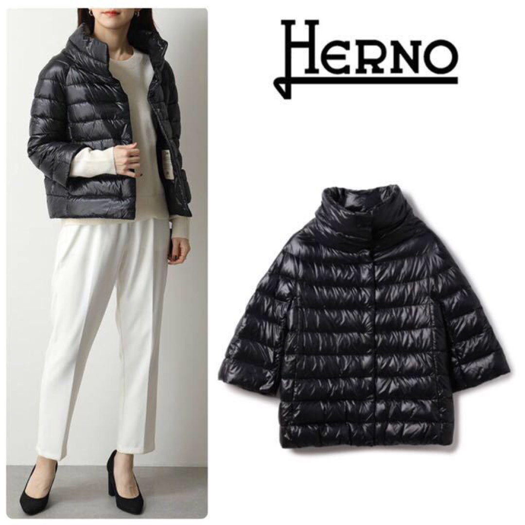 正規代理店タグ付⭐︎HERNO ヘルノ SOFIAソフィア ブラック 新品 40