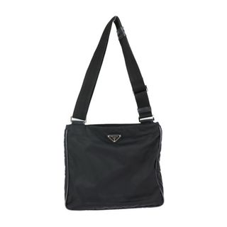 プラダ(PRADA)のPRADA プラダ   ショルダーバッグ VA0251 ナイロン レザー  ブラック シルバー金具  メッセンジャーバッグ 三角ロゴプレート 【本物保証】(ショルダーバッグ)