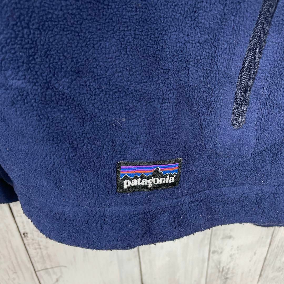 パタゴニア　シンチラフルジップフリースジャケットサイズＭ紺色　メンズ刺繍ロゴ