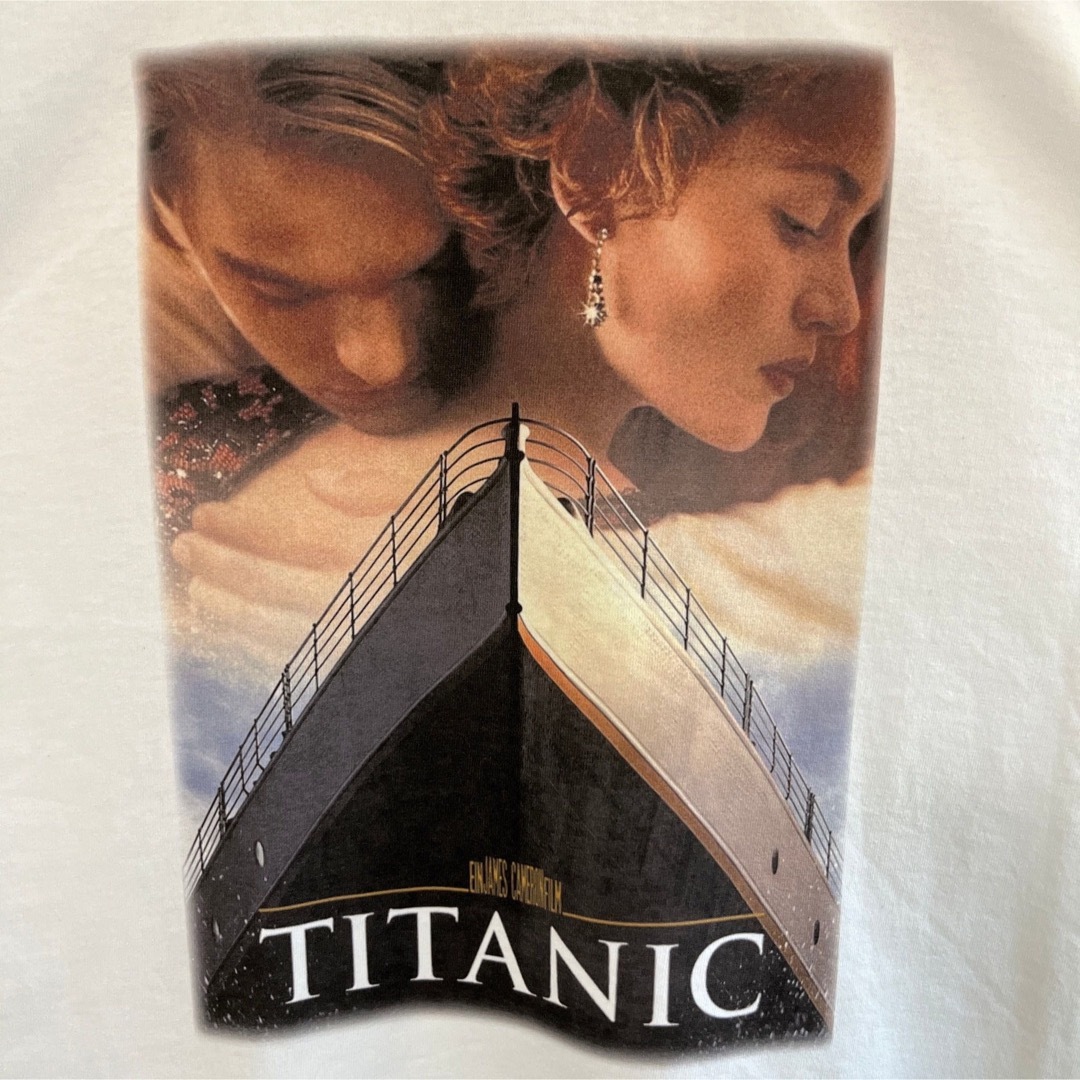 映画 タイタニック Tシャツ セール 白 ホワイト TITANIC ディカプリオ メンズのトップス(Tシャツ/カットソー(半袖/袖なし))の商品写真