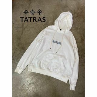 タトラス(TATRAS)のTATRAS 裏起毛 ロゴ パーカー フーディ L(パーカー)